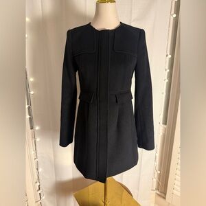 LOFT Black Tailored Wool Blend Coat Jacket XS